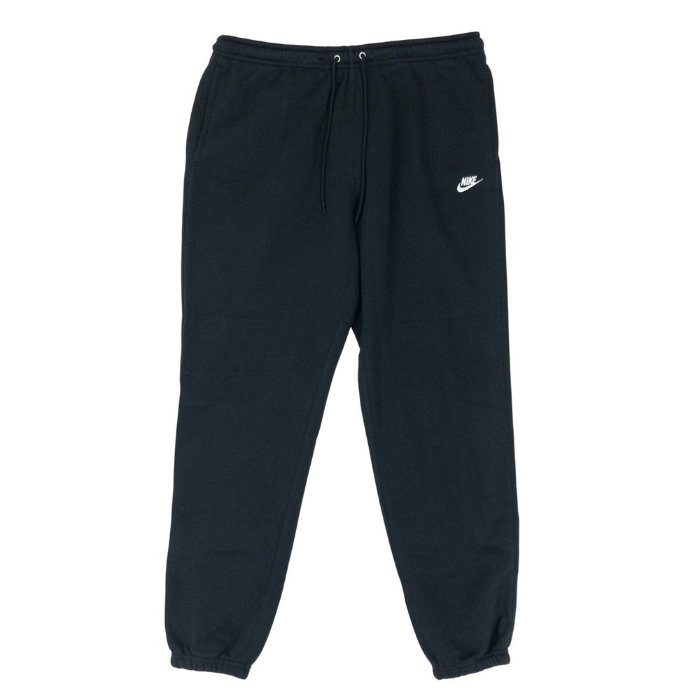 Nike Club Fleece Joggers Mens Large Black Tapered Leg Cuffed Sweatpants